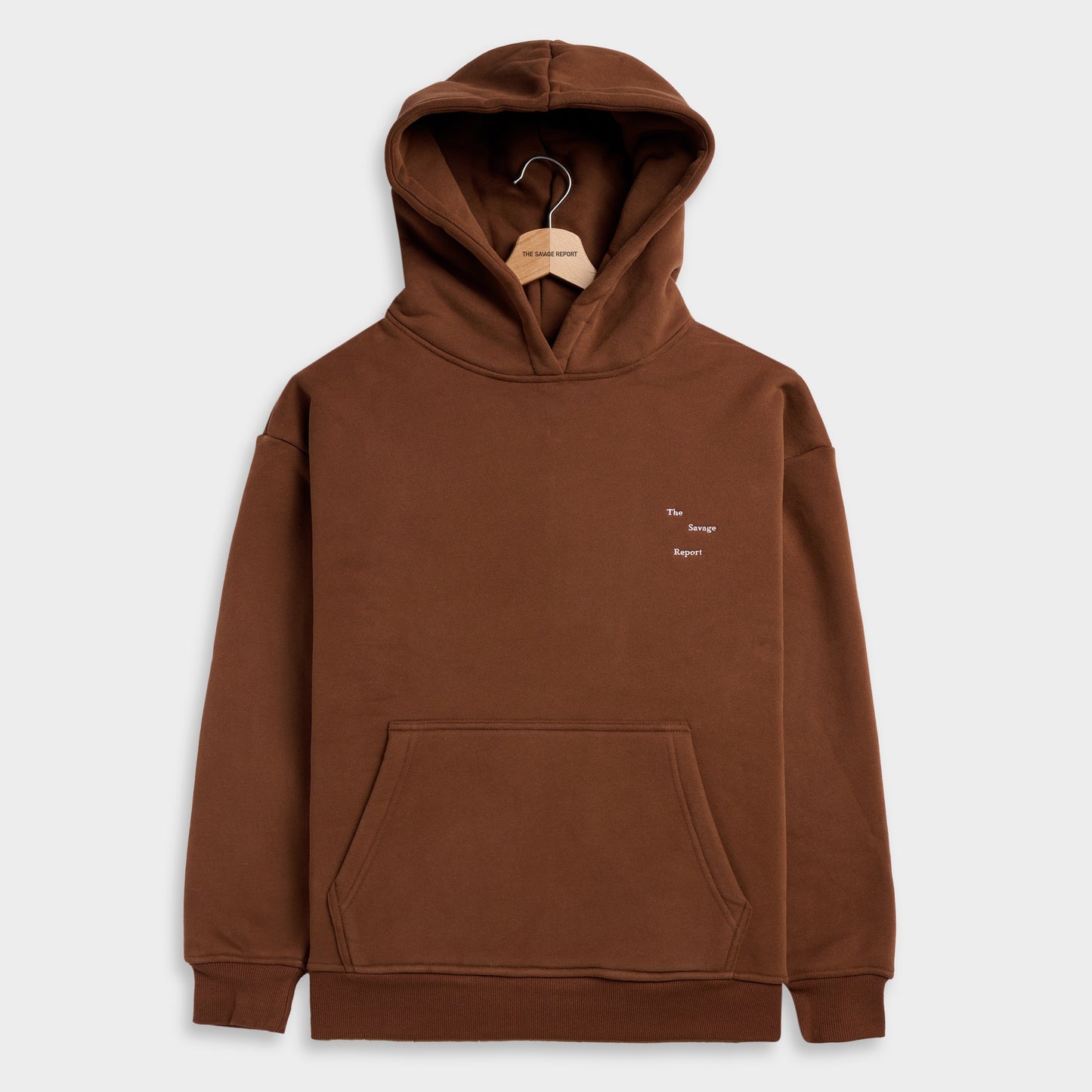 Wave Logo Hoodie Brown