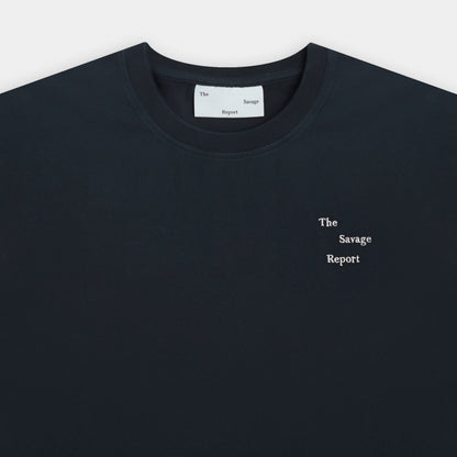 Wavy Logo T-Shirt Navy